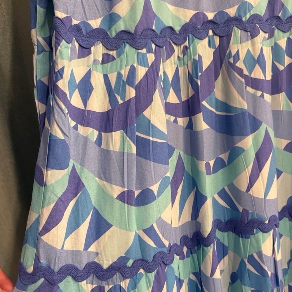 Sail to Sable Blue and Purple Long Sleeve Dress XXL NWT - Picture 9 of 12